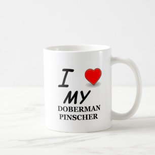 Caneca De Café Eu Amo Meu Doberman Pinscher
