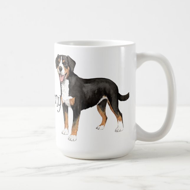 Caneca De Café Eu amo meu Entlebucher (Direita)