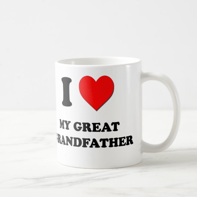 Caneca De Café Eu amo meu excelente - avô (Direita)