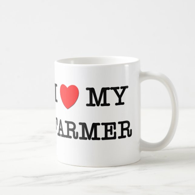 Caneca De Café Eu amo meu FAZENDEIRO (Direita)