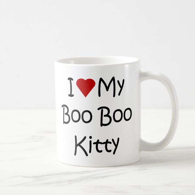 Caneca De Café Eu amo meu gatinho da metida de pata (Direita)