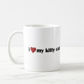 Caneca De Café Eu amo meu gato do gatinho