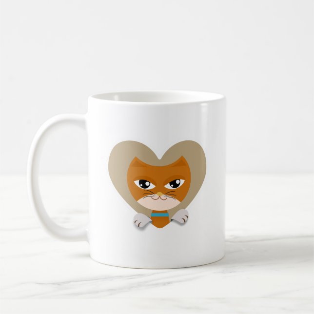 Caneca De Café Eu amo meu gengibre (Esquerda)