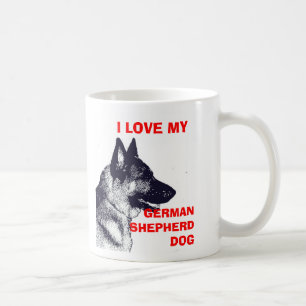 CANECA DE CAFÉ EU AMO MEU GERMAN SHEPHERD