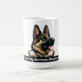 Caneca De Café Eu Amo Meu German shepherd