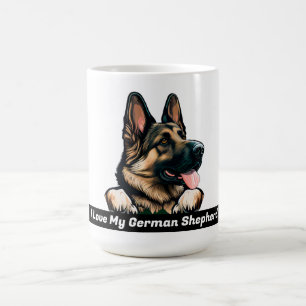 Caneca De Café Eu Amo Meu German shepherd