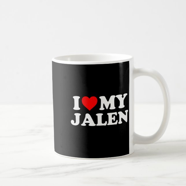 Caneca De Café Eu Amo Meu Jalen (Direita)