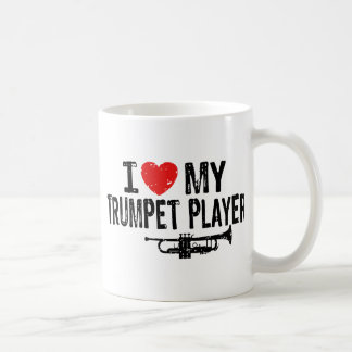 Caneca De Café Eu Amo Meu Jogador De Trompetes