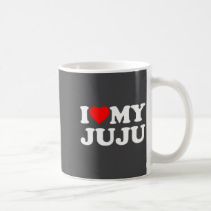 Caneca De Café Eu Amo Meu Juju Coração Família Avó Manga Longa