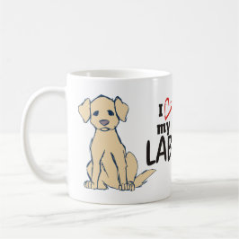 Caneca De Café Eu amo meu laboratório labrador retriever