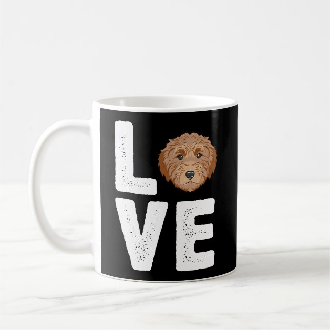 Caneca De Café Eu Amo Meu Labradoodle Hoodie (Esquerda)