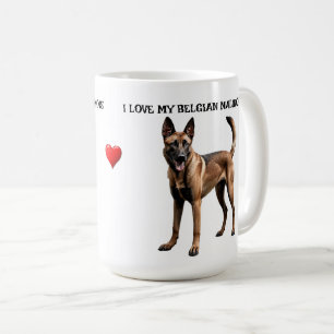 Caneca De Café Eu Amo Meu Malinois Belga