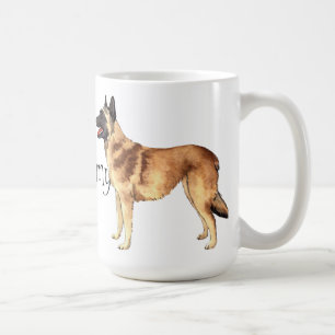 Caneca De Café Eu amo meu Malinois belga