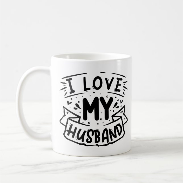 Caneca De Café Eu amo meu marido (Esquerda)
