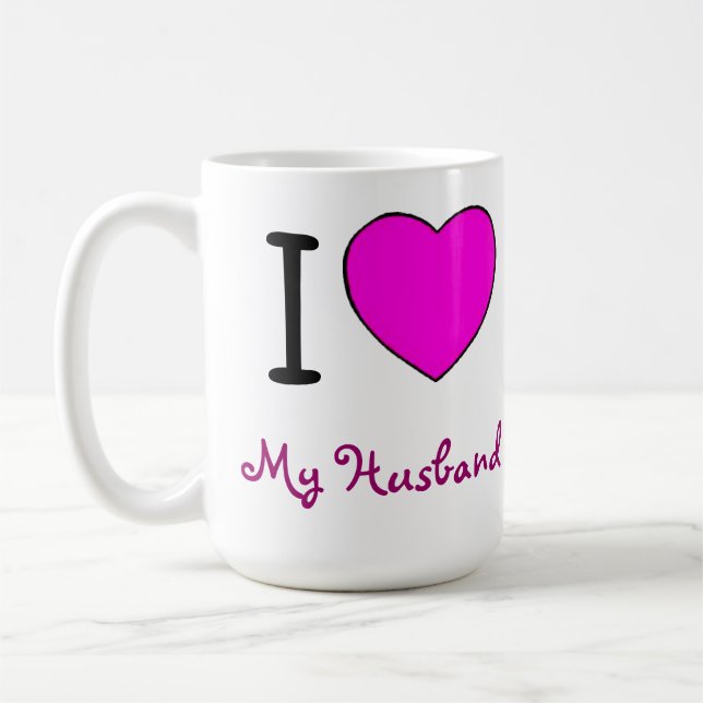 Caneca De Café Eu Amo Meu Marido (Esquerda)