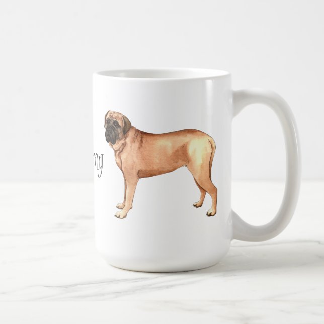 Caneca De Café Eu amo meu Mastiff (Direita)