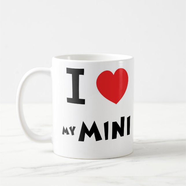 Caneca De Café Eu amo meu mini (Esquerda)