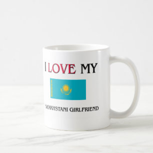 Caneca De Café Eu amo meu namorada de Kazakhstani