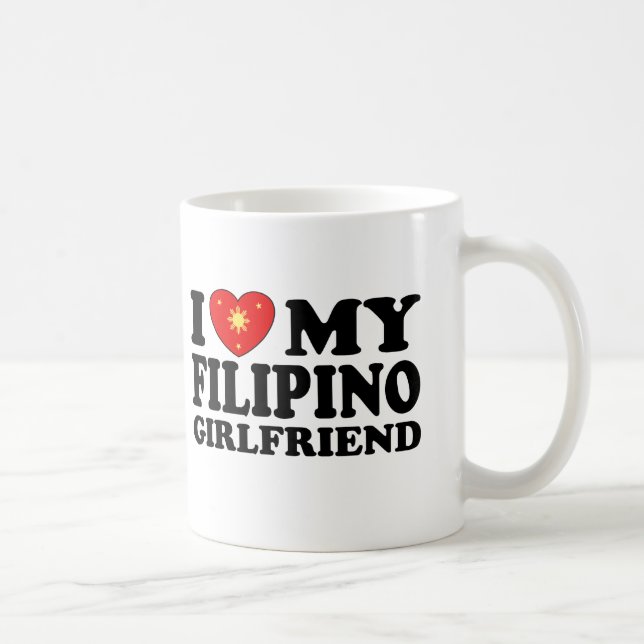 Caneca De Café Eu amo meu Namorada filipino (Direita)