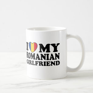 Caneca De Café Eu amo meu namorada romeno