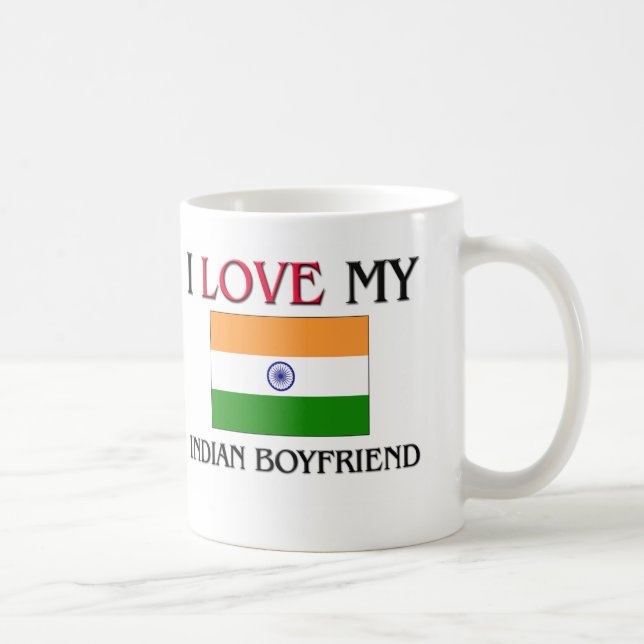 Caneca De Café Eu amo meu namorado indiano (Direita)