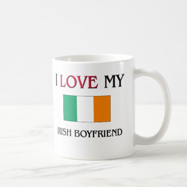 Caneca De Café Eu amo meu namorado irlandês (Direita)