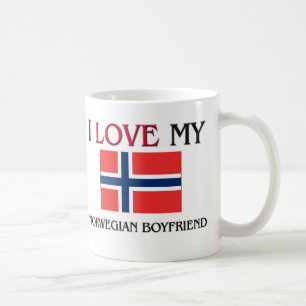 Caneca De Café Eu amo meu namorado norueguês