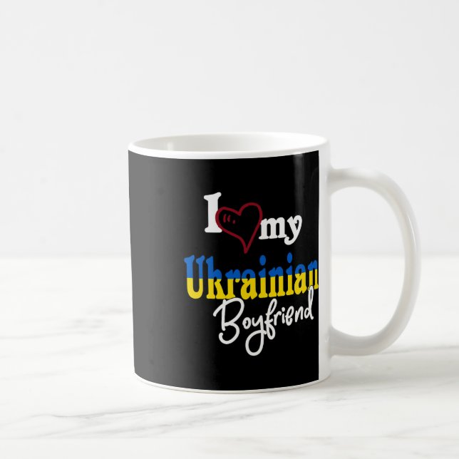Caneca De Café Eu Amo Meu Namorado Ucraniano Presente Combinando  (Direita)