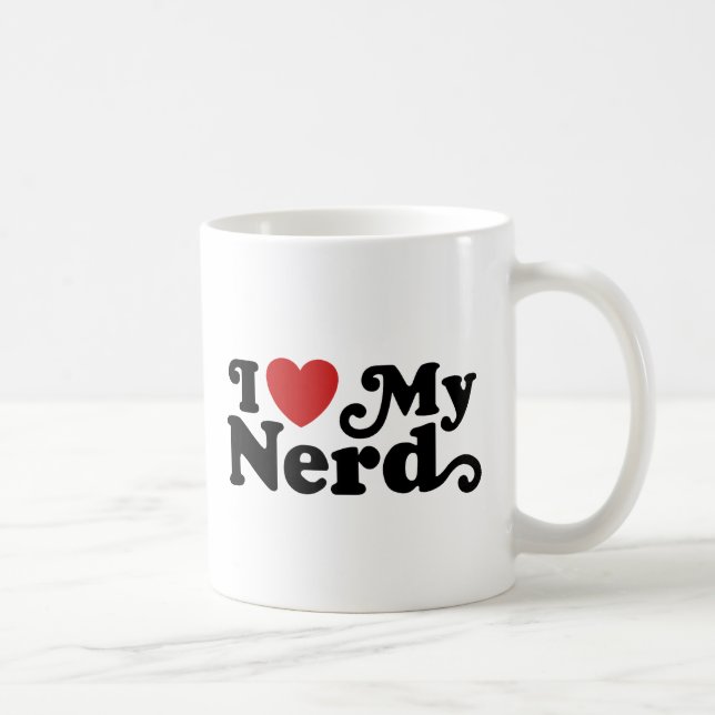 Caneca De Café Eu Amo Meu Nerd (Direita)