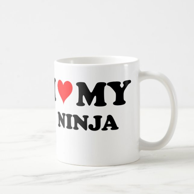 Caneca De Café Eu amo meu Ninja (Direita)