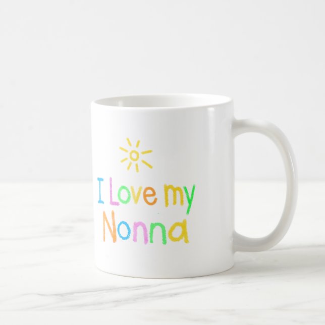 Caneca De Café Eu amo meu Nonna (Direita)