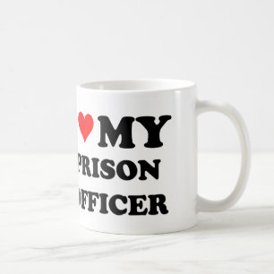Caneca De Café Eu amo meu oficial de prisão