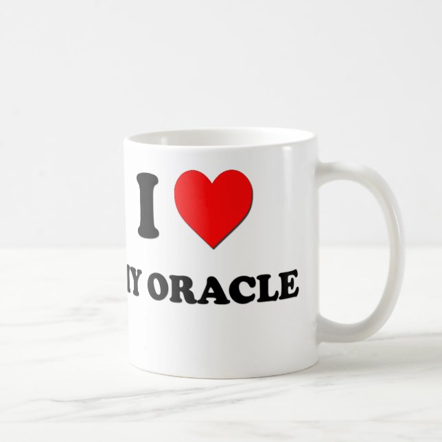 Caneca De Café Eu amo meu Oracle (Direita)