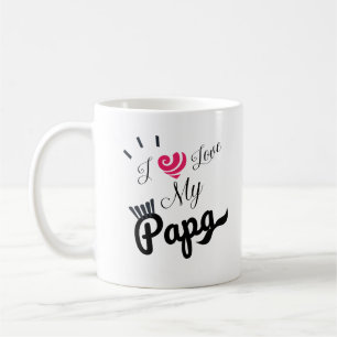 Caneca De Café Eu Amo Meu Papá Design