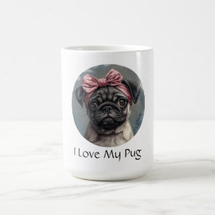 Caneca De Café Eu Amo Meu Pug