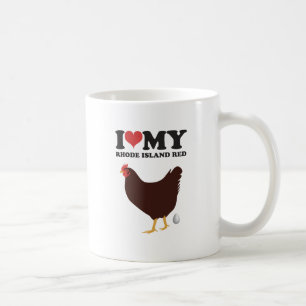Caneca De Café Eu amo meu Rhode - vermelho da ilha