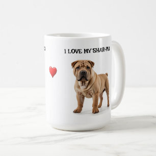 Caneca De Café Eu Amo Meu Shar-Pei