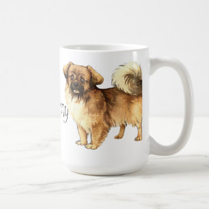 Caneca De Café Eu amo meu Spaniel tibetano
