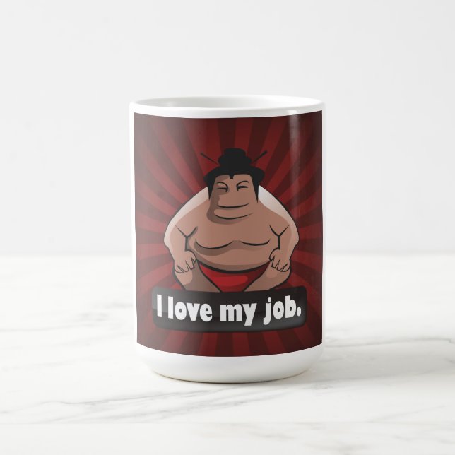 Caneca De Café Eu amo meu sumo do trabalho (Centro)