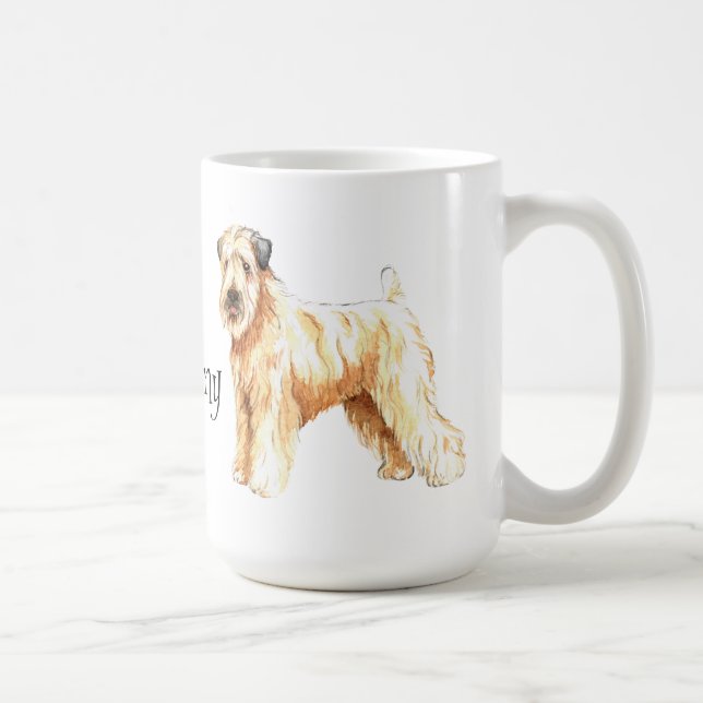 Caneca De Café Eu amo meu Terrier Wheaten revestido macio (Direita)