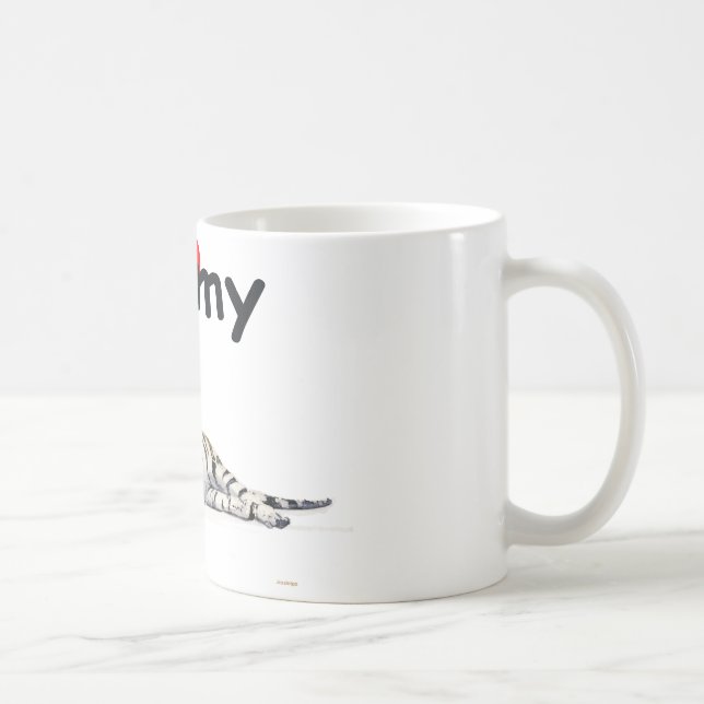 Caneca De Café Eu amo meu tigre (para a luz) (Direita)