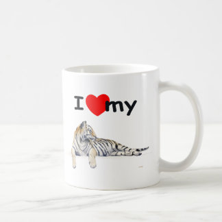 Caneca De Café Eu amo meu tigre (para a luz)