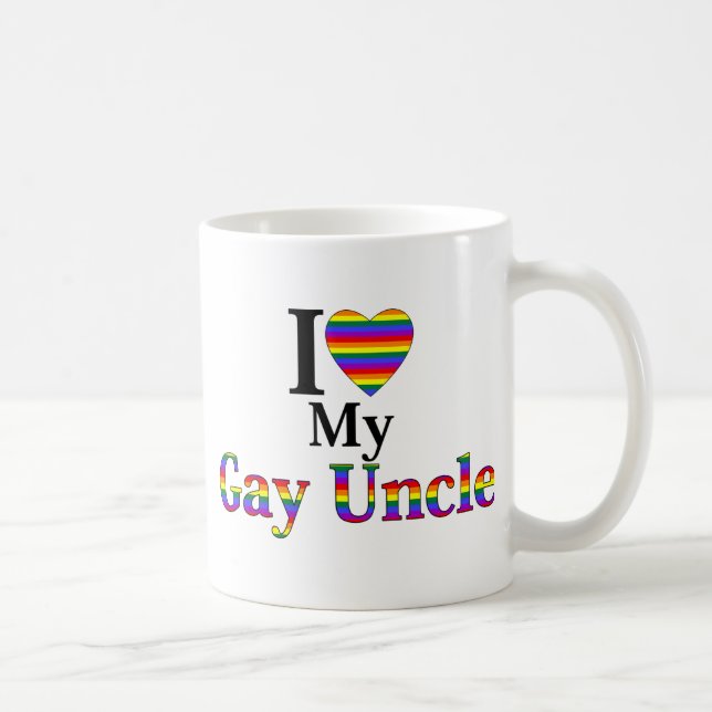 Caneca De Café Eu Amo Meu Tio Gay (Direita)
