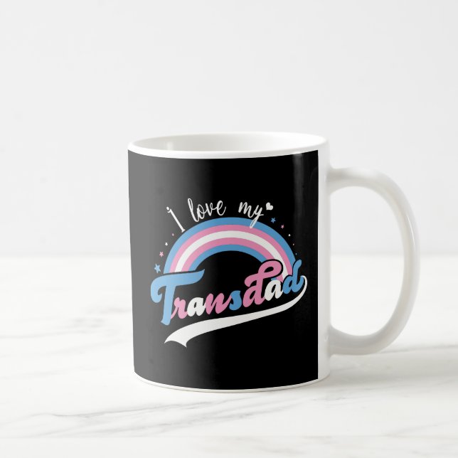 Caneca De Café Eu Amo Meu Transdad | LGBTQ | Transgênero (Direita)