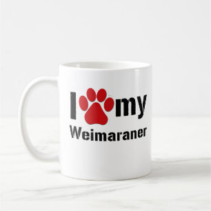Caneca De Café Eu amo meu Weimaraner