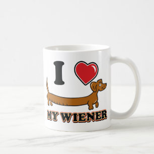 Caneca De Café Eu amo meu Weiner