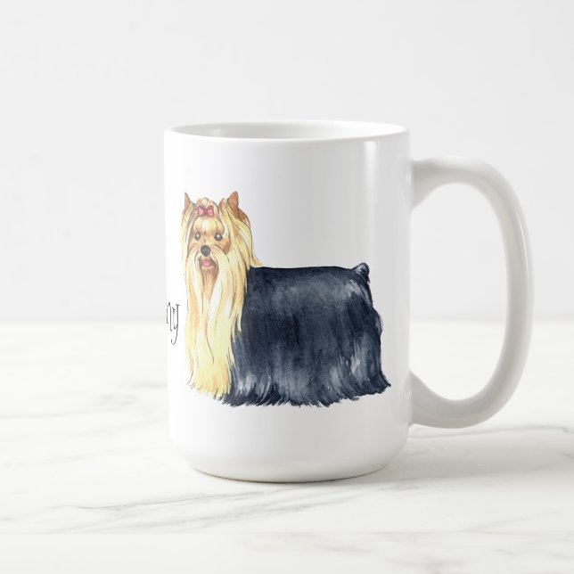 Caneca De Café Eu amo meu Yorkie (Direita)