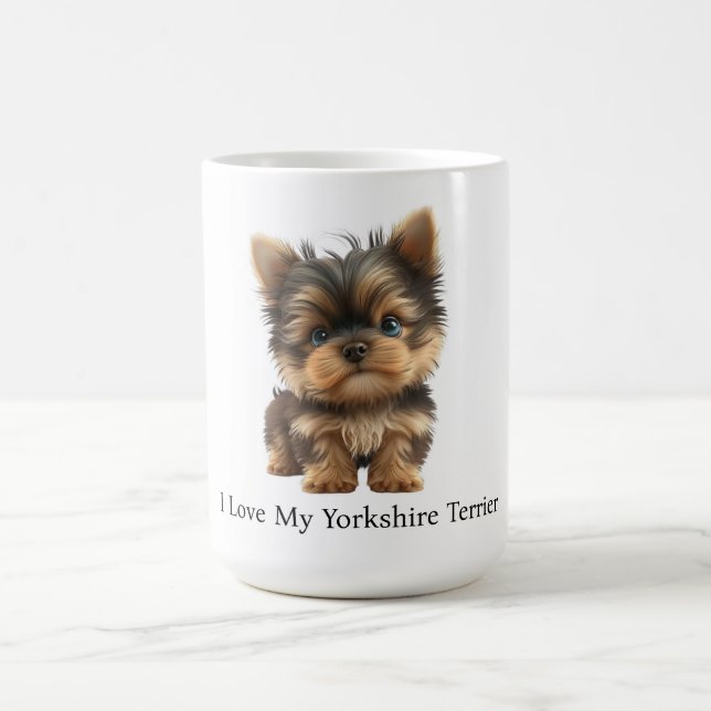 Caneca De Café Eu Amo Meu Yorkshire Terrier (Centro)