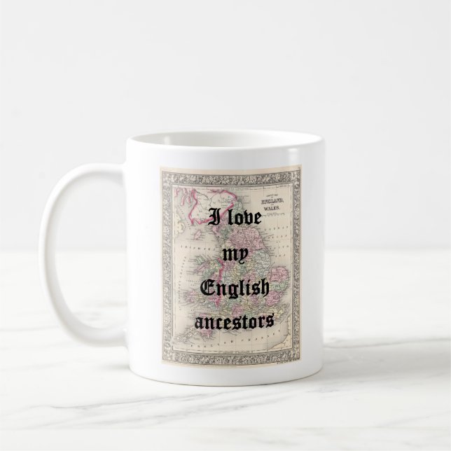 Caneca De Café Eu Amo Meus Ancestrais Ingleses (Esquerda)