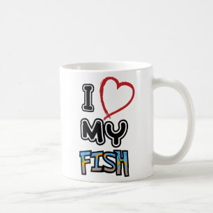 Caneca De Café Eu amo meus peixes